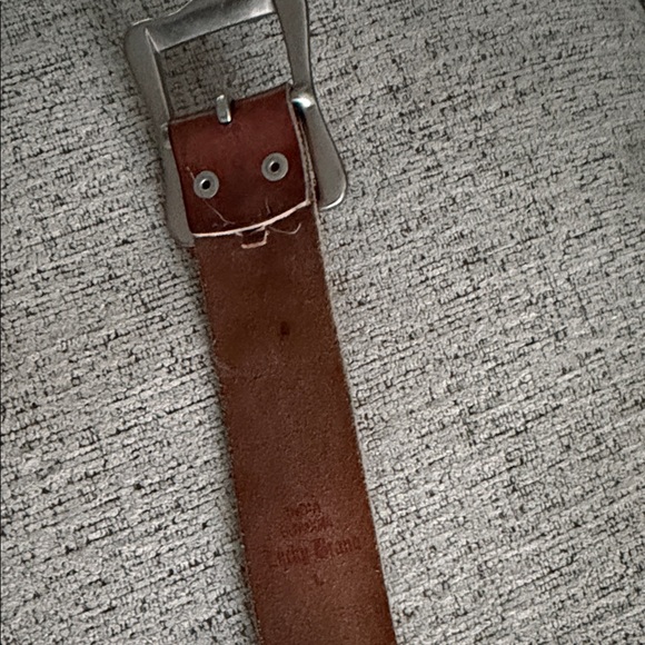 Lucky Brand Brown leather embroidery Belt L - Picture 4 of 4